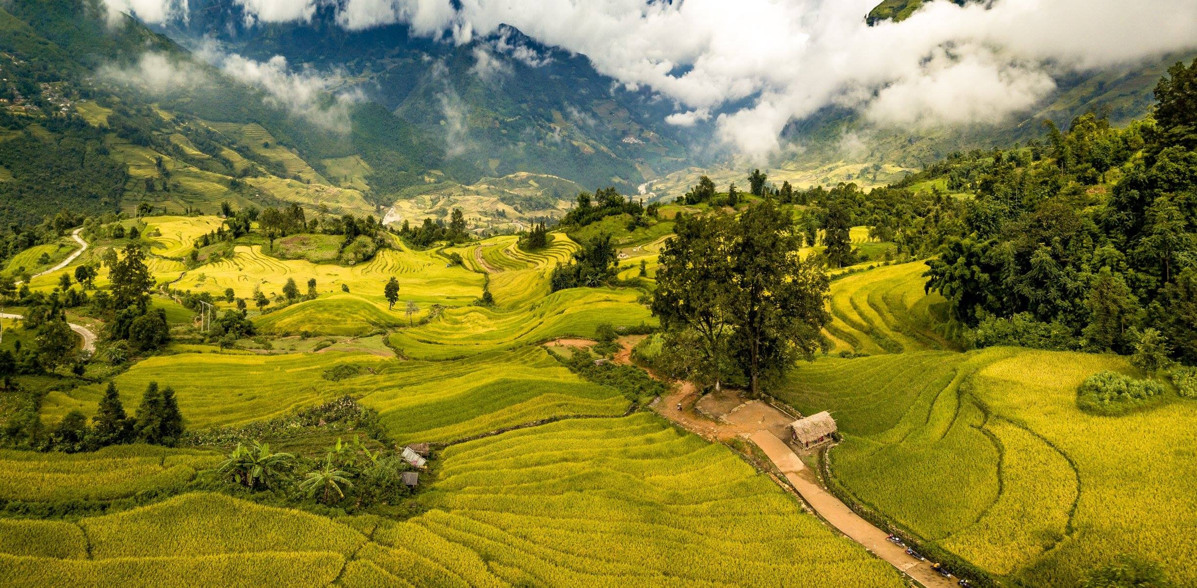 The Pa valley rice terraces at Y Ty, Lao Cai province