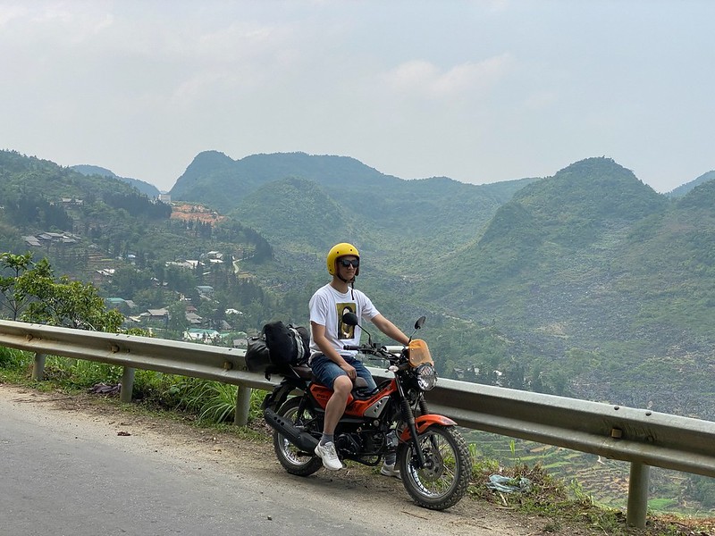Riding the Ha Giang Loop on a motorbike in northern Vietnam