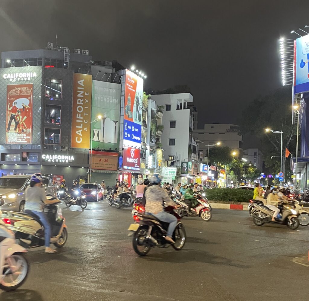 Busy street in Ho Chi Minh City
