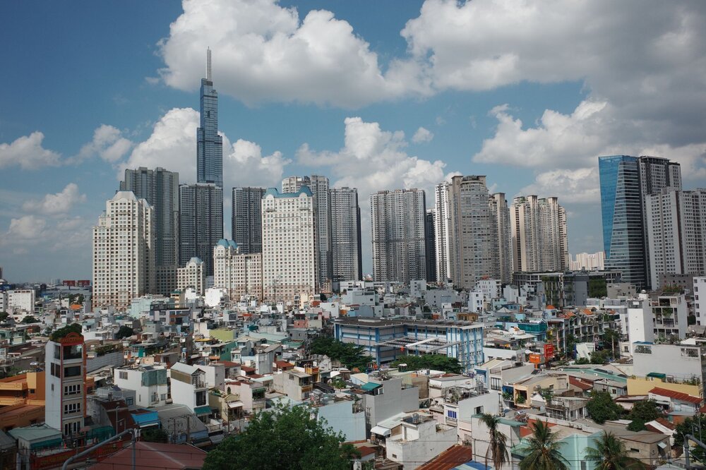 Ho Chi Minh City District 1 skyline street life colonial Saigon Vietnam