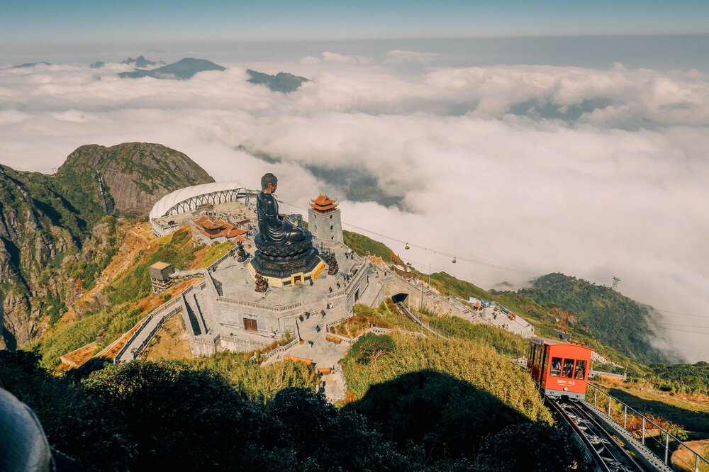 Fansipan Peak Sapa Indochina highest mountain Vietnam trekking cable car