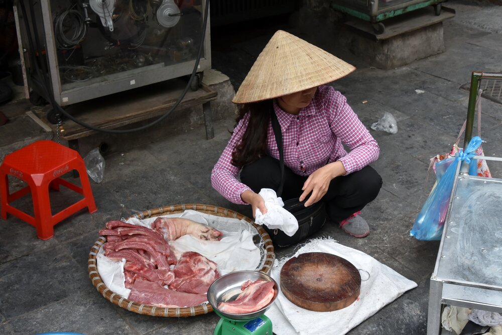 Street scene in Hanoi Old Quarter