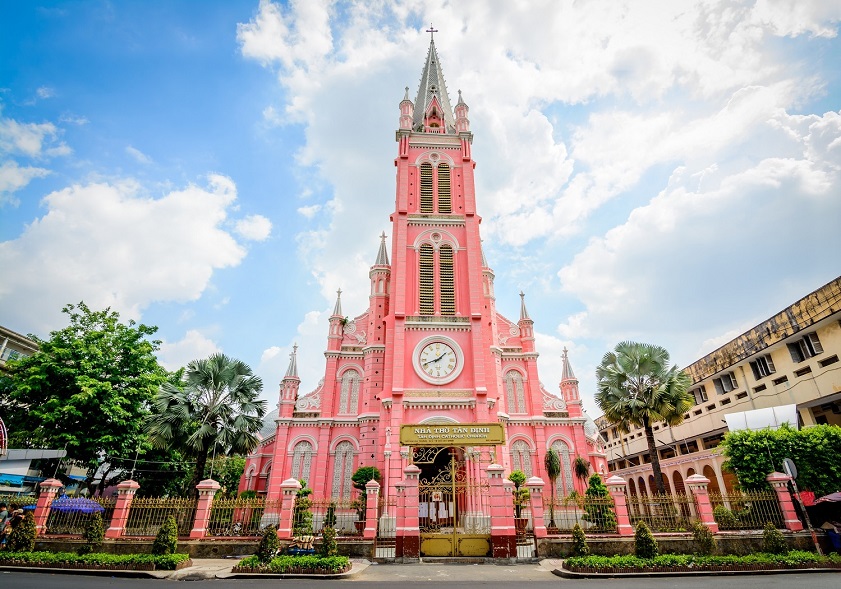 Tan Dinh Church pink facade, Ho Chi Minh City