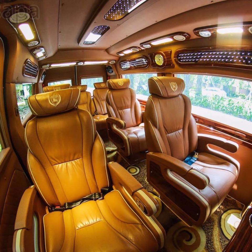 Limousine van interior for the Hanoi to Sapa route