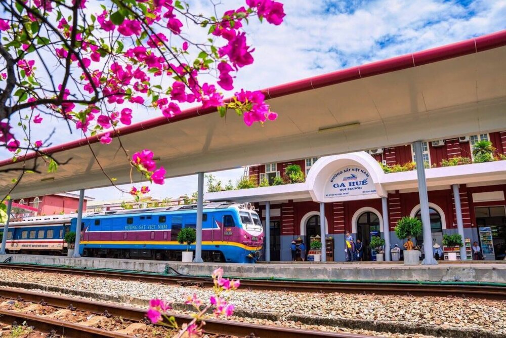 Hue railway station, departure point for the tourist train