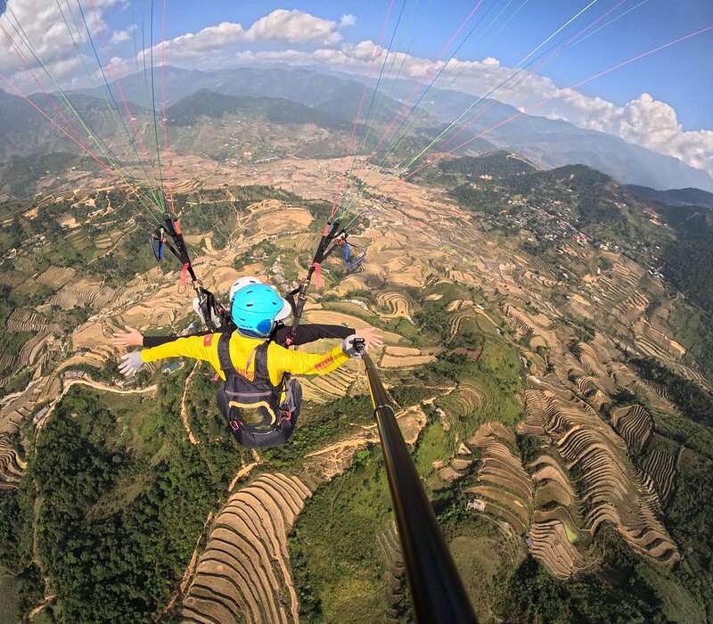 Paragliding in Mu Cang Chai in November